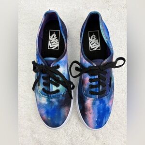 Vans Lo Pro Sneakers in Purple and Blue “Cosmic Galaxy” Print on Canvas